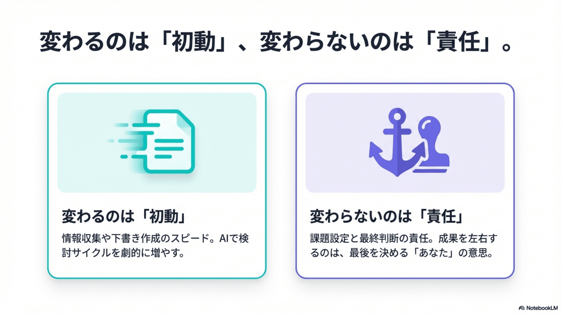 変わるのは「初動」、変わらないのは「責任」— AIで検討サイクルを増やし、判断の質を上げる