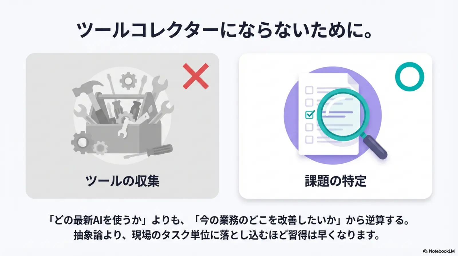 ツールコレクターにならないために — 課題特定から始める学習アプローチ
